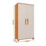 Armário Multiuso 2 Portas Nature Off White Texas Fênix - 4