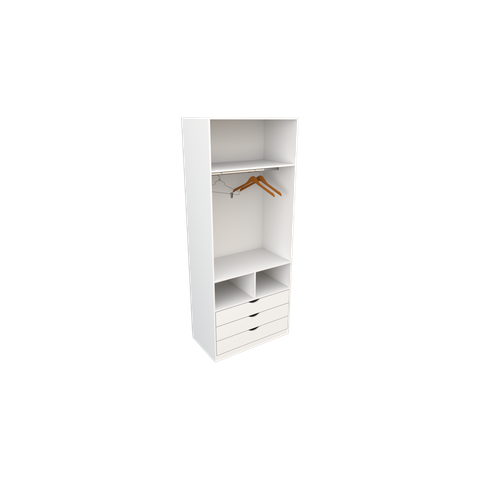 Armário Misto M75 Cabideiro, Gaveta, Closet Loja Vetorial Móveis