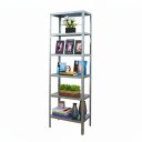 Ver imagem 2 de Estante Prateleira de Aço 60cm com 6 Bandejas – Galvanizada:prata