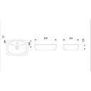 Ver imagem 2 de Kit 3 Cubas de Apoio 500x360 com Furo Central sem Ladrão Thema Incepa