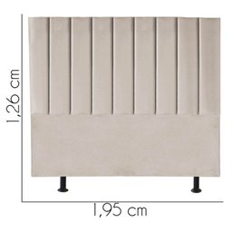 Cabeceira Cama Box King Estofada Carla 195cm Suede:bege - 3