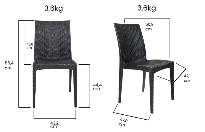 Cadeira Rattan Preto - Construmarcas - 2