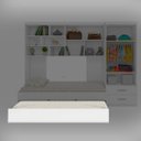 Ver imagem 6 de Cama Auxiliar Solteiro Infantil Madrid Branco Brilho - ÉdeCasaMóveis                                                                           