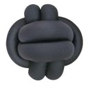 Ver imagem 1 de Almofada de Nó Escandinavo Nozinho Decorativo 35cm Preto