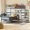 Ver imagem 1 de Beliche com Escada Lateral em Ferro Aço Carbono Tubular Teko Casatema MadeiraOriginals Verde/Álamo