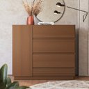 Ver imagem 2 de Cômoda Sapateira 1 Porta 4 Gavetas Samambaia CabeCasa MadeiraOriginals Marrom/Freijó