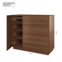 Ver imagem 3 de Cômoda Sapateira 1 Porta 4 Gavetas Samambaia CabeCasa MadeiraOriginals Marrom/Freijó