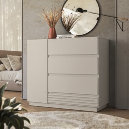 Cômoda Sapateira 1 Porta 4 Gavetas Samambaia Cabecasa Madeiramadeira - 1