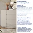 Ver mais imagens de Cômoda Sapateira 1 Porta 4 Gavetas Samambaia CabeCasa MadeiraOriginals Branco/Off White
