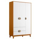 Ver imagem 1 de Guarda Roupa Ipê 3 Portas e 2 Gavetas Cinamomo/branco - Móveis Albatroz