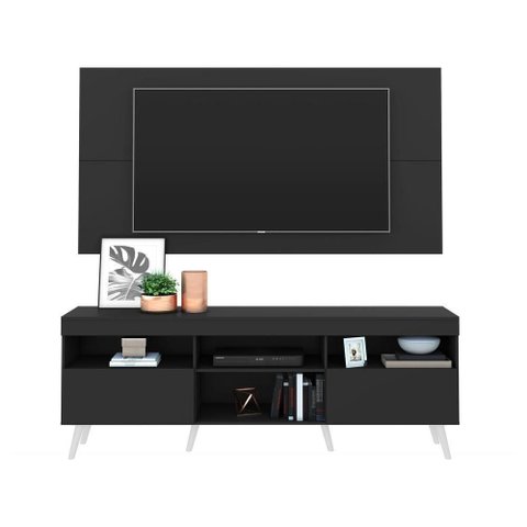Rack com Painel Tv até 65" e Pés Retrô Flórida Multimóveis