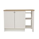 Ver imagem 2 de Bancada Gourmet Ilha Cozinha Ditália 2 Portas Cd-1028 Branco