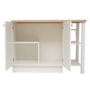 Ver mais imagens de Bancada Gourmet Ilha Cozinha Ditália 2 Portas Cd-1028 Branco