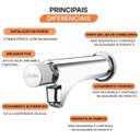 Ver imagem 3 de Torneira Parede para Lavatório Mebermatic 6514 Meber - Cromado