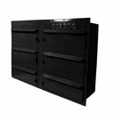 Ver imagem 2 de Caixa de Correios 6 Módulos Preta Tamanho 15x50x36cm Aço Preto