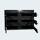 Ver imagem 4 de Caixa de Correios 6 Módulos Preta Tamanho 15x50x36cm Aço Preto