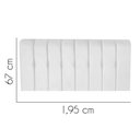 Ver imagem 2 de Painel Estofada Kiara 195cm King Size Box Quarto Corino Branco - Gat Magazine