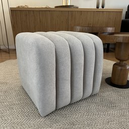 Puff para Sala de Estar Tube Boucle - 1
