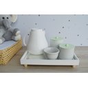 Ver imagem 1 de Kit Higiene Porcelana Bebê Unissex Maternidade Bancada Verde Bebê Térmica