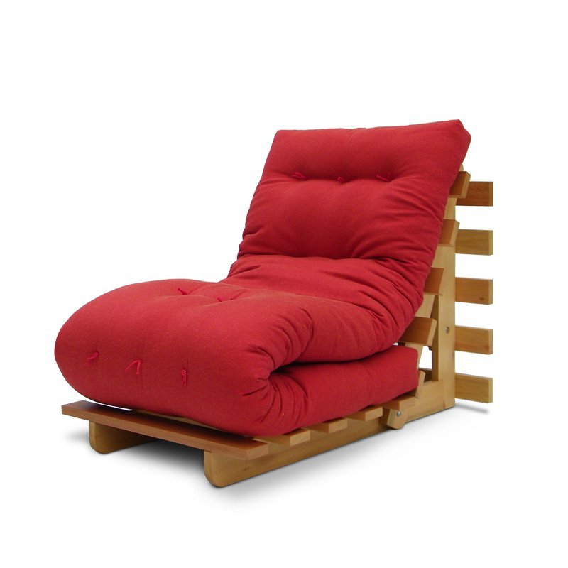 Sofá-cama Futon Slim S 01 Lugar Cor Vermelho Tomate FUTON BRASIL - 1