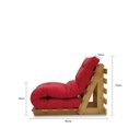 Ver imagem 4 de Sofá-cama Futon Slim S 01 Lugar Cor Vermelho Tomate FUTON BRASIL