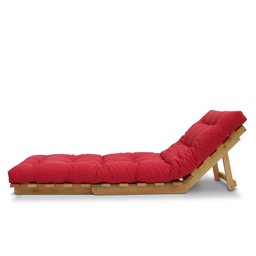 Sofá-cama Futon Slim S 01 Lugar Cor Vermelho Tomate FUTON BRASIL - 2