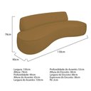 Ver imagem 4 de Sofá Curvo 2 Lugares Amsterdã 130cm Bouclé Cor Caramelo