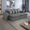 Sofá 2,50 Retrátil Topázio Com Molas Bonnel 4 Lugares Fabri Decor:Cinza - 1