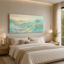 Ver imagem 1 de Quadro Canvas Praia e Mar Pintura Decoração Sala Quarto 100x55
