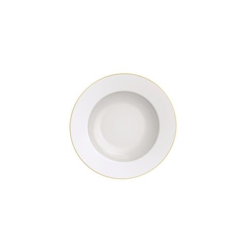 Prato Fundo Filetado Tramontina Elisa em Porcelana com Borda Dourada 23 Cm Tramontina