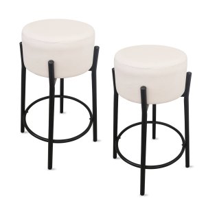 Kit 2 Banquetas para Cozinha Balcão Bistrô Bancada Dre Média:off White
