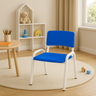 Kit 12 Cadeira Iso Infantil Creche, Escola Base Branco Azul - 1