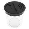 Pote Farinheiro Porta Mantimentos Transparente com Tampa Preta de Plástico UZ - 4