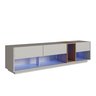 Rack para Tv até 65 Polegadas com 3 Gavetas e 1 Nicho com Iluminação em Led Rgb Ra8001 - 10