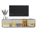 Ver imagem 6 de Rack para TV até 65 Polegadas com LED 180cm 3 Gavetas e 1 Nicho RA8001 Bege