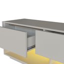 Ver mais imagens de Rack para TV até 65 Polegadas com LED 180cm 3 Gavetas e 1 Nicho RA8001 Bege