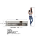 Ver imagem 4 de Rack para TV até 65 Polegadas com LED 180cm 3 Gavetas e 1 Nicho RA8001 Bege