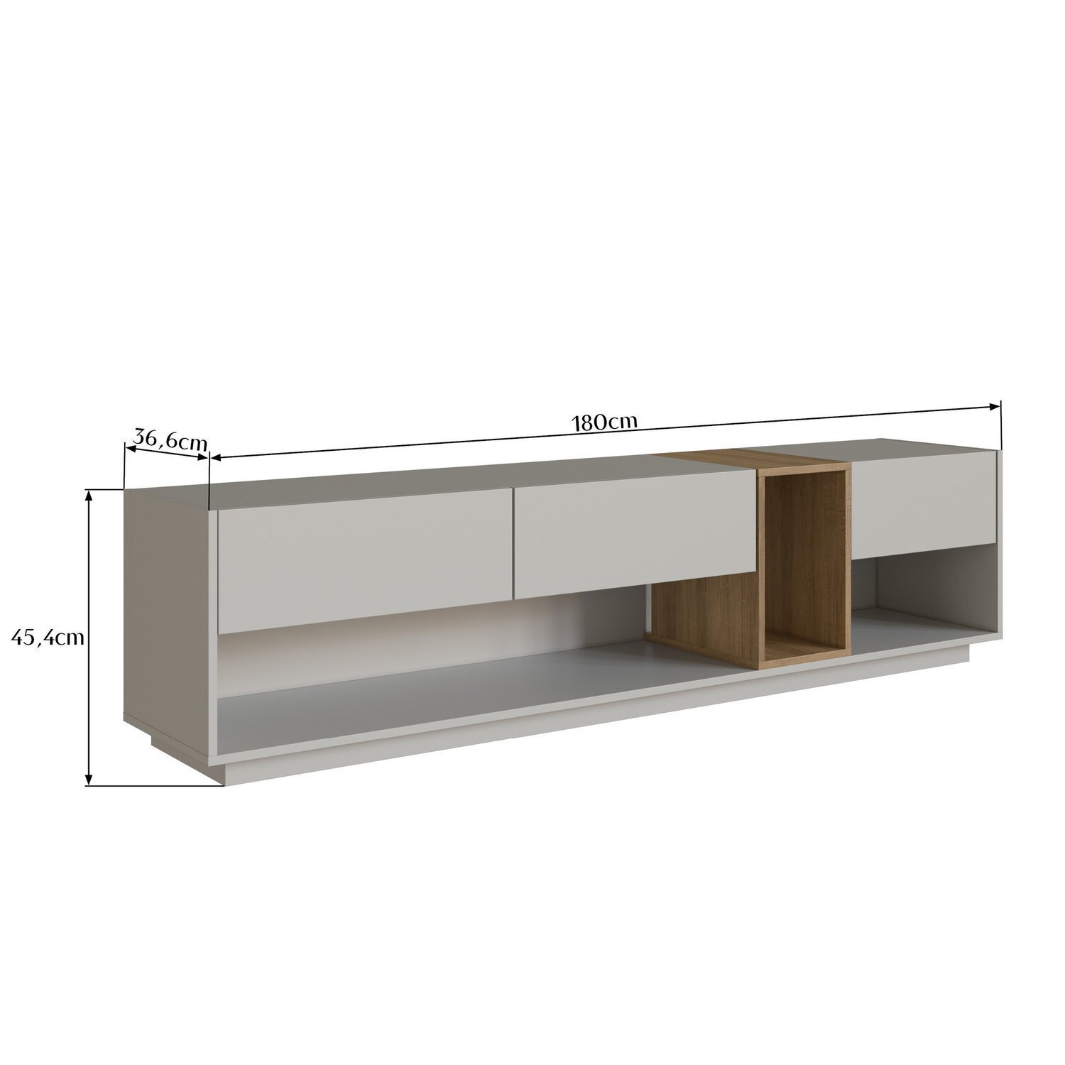 Rack para Tv até 65 Polegadas com 3 Gavetas e 1 Nicho com Iluminação em Led Rgb Ra8001 - 3