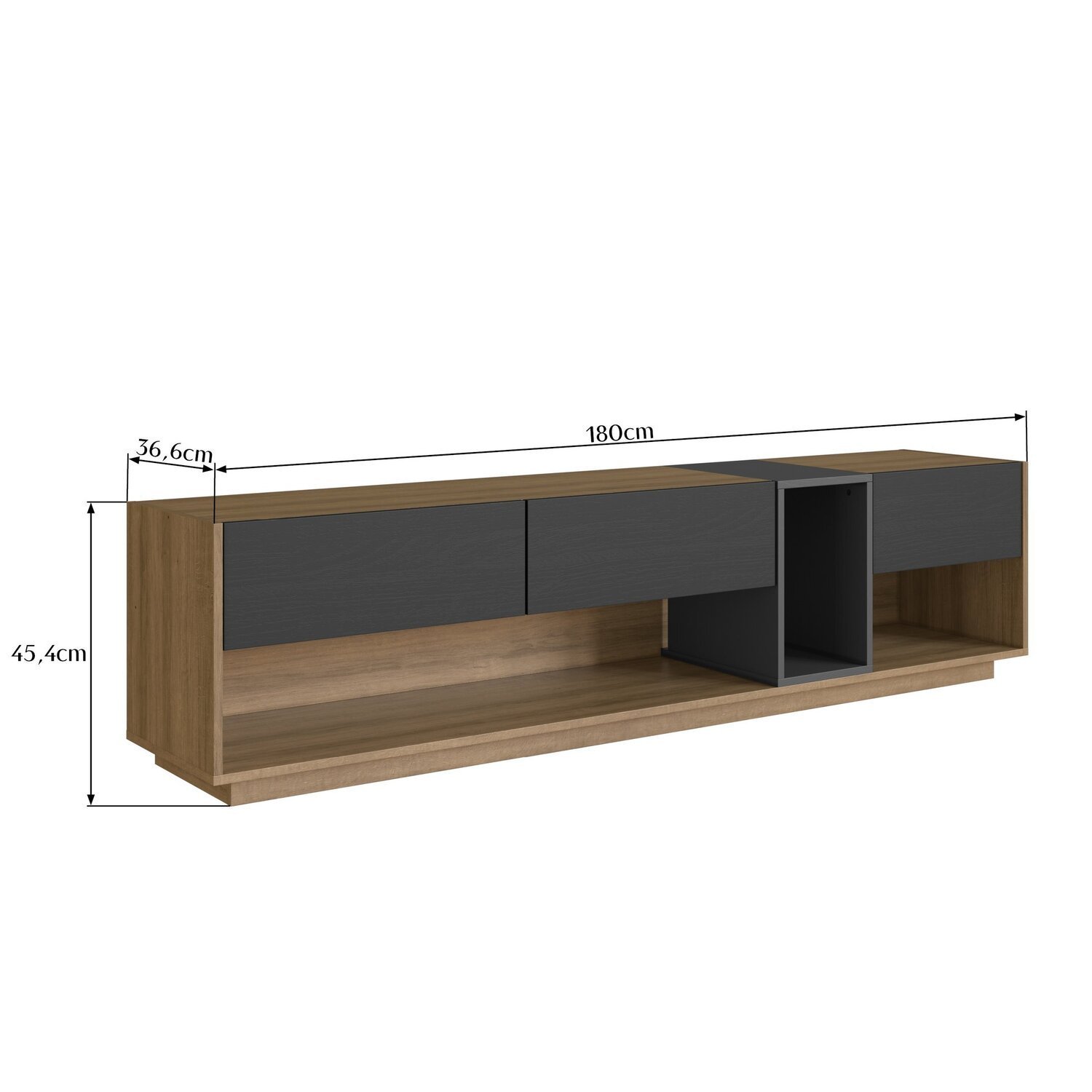 Rack para Tv até 65 Polegadas com 3 Gavetas e 1 Nicho com Iluminação em Led Rgb Ra8001 - 3