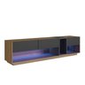 Rack para Tv até 65 Polegadas com 3 Gavetas e 1 Nicho com Iluminação em Led Rgb Ra8001 - 8