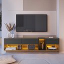 Ver imagem 1 de Rack para Tv até 65 Polegadas com 3 Gavetas e 1 Nicho com Iluminação em Led Rgb Ra8001