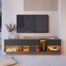 Rack para Tv até 65 Polegadas com 3 Gavetas e 1 Nicho com Iluminação em Led Rgb Ra8001 - 4