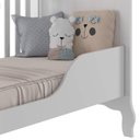 Ver imagem 6 de Quarto de Bebê 2 Peças com Berço Capitonê Cômoda 4 Gavetas Aquarella Espresso Móveis Branco