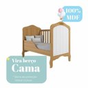 Ver imagem 6 de Quarto de Bebê 2 Peças com Berço Capitonê Cômoda 4 Gavetas Aquarella Espresso Móveis Bege/Nature/Branco
