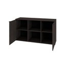 Ver imagem 3 de Armário Baixo com 02 Portas e Nicho 75x135x42cm Wlab135 Terracota Preto