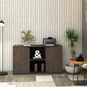 Ver imagem 4 de Armário Baixo com 02 Portas e Nicho 75x135x42cm Wlab135 Terracota Preto