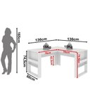 Ver mais imagens de Kit 7 Peças 2 Mesas L com 1 Gaveteiro 2 Balcões e 2 Balcões 3 Portas Espresso Móveis