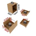 Ver imagem 3 de Conjunto 7 Peças 2 Mesas L com 1 Gaveteiro 2 Balcões e 2 3 Portas Espresso Móveis Amendoa Marrom