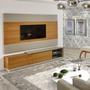 Ver imagem 1 de Painel para TV Vall 200cm Madeira Maciça Carvalho Castanho Itamóveis