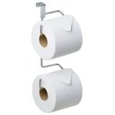 Ver imagem 1 de Porta Papel Higiênico Cromado Sem Furo Suporte Para Dois Rolo - Cód 07742